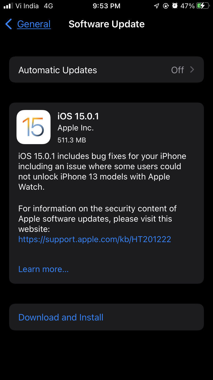 iOS 15.0.1 fixes Apple Watch Unlock bug for all iPhone 13 users: Update now!